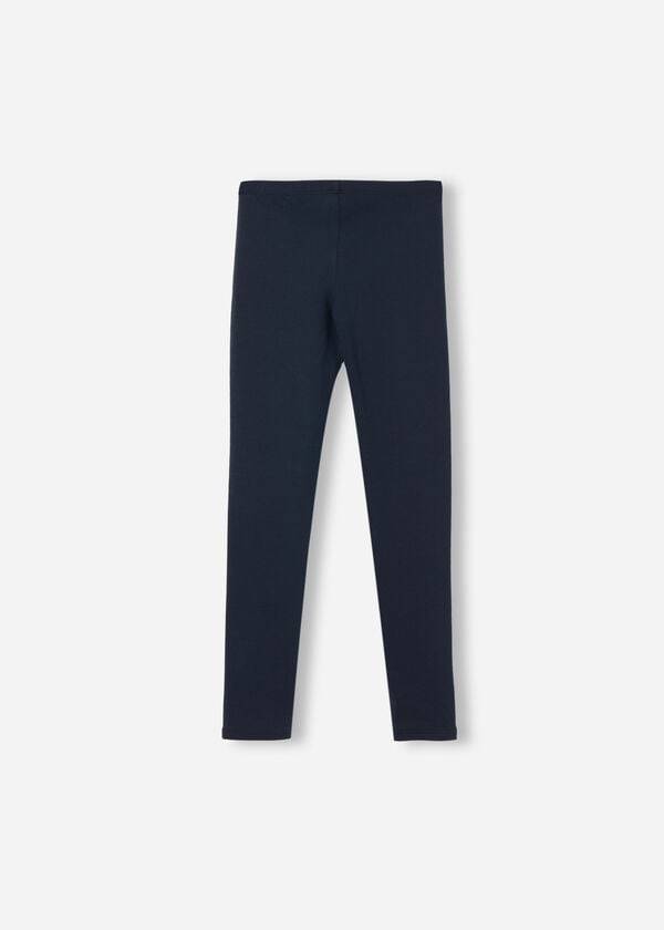 modré dětské termo legíny calzedonia