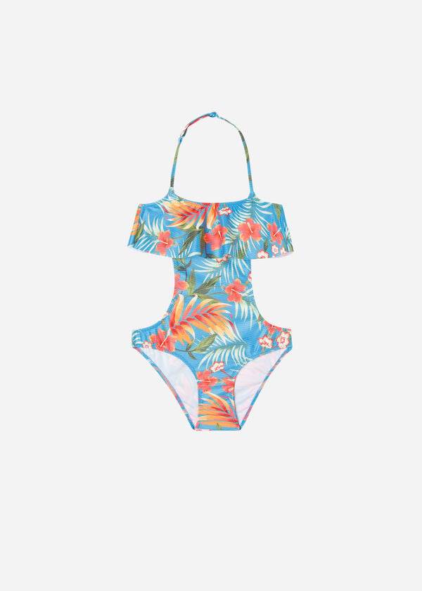 zelené dětské jednodílné plavky calzedonia maui