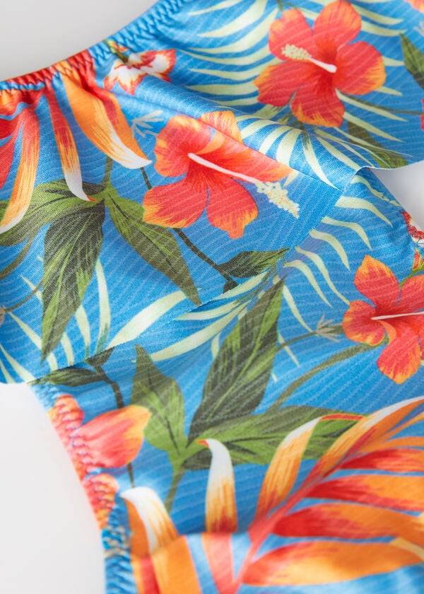 zelené dětské jednodílné plavky calzedonia maui