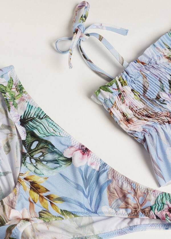 dětské dvoudílné plavky calzedonia atene modré