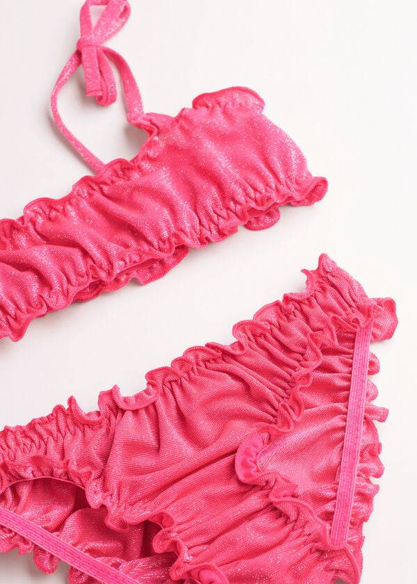 dětské dvoudílné plavky calzedonia formentera růžové