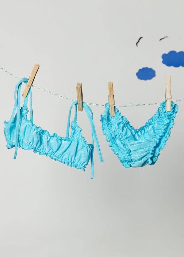 tyrkysové dětské dvoudílné plavky calzedonia formentera