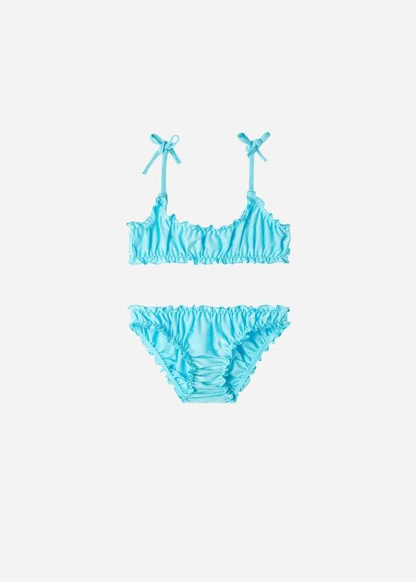 tyrkysové dětské dvoudílné plavky calzedonia formentera