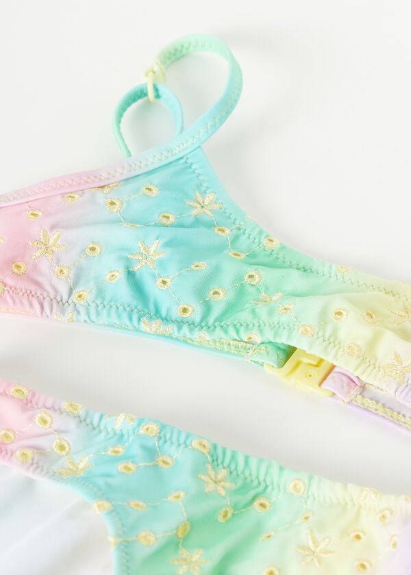 zelené dětské dvoudílné plavky calzedonia panama