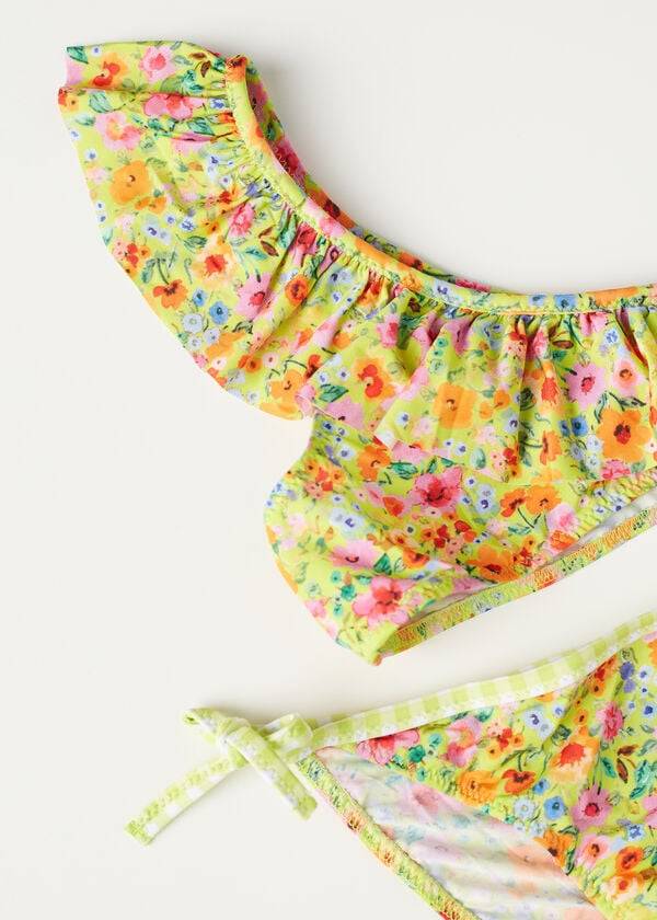 dětské dvoudílné plavky calzedonia siviglia žluté