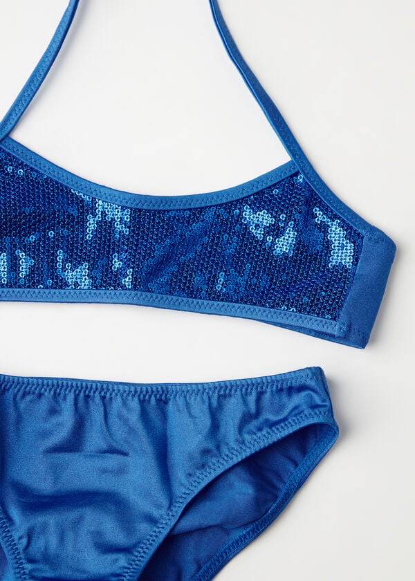 modré dětské dvoudílné plavky calzedonia cannes