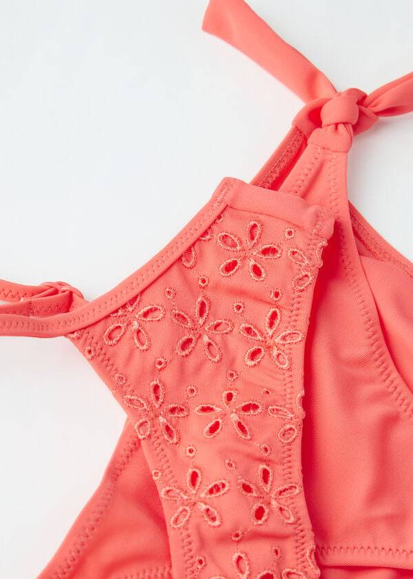 oranžové dětské dvoudílné plavky calzedonia corfù