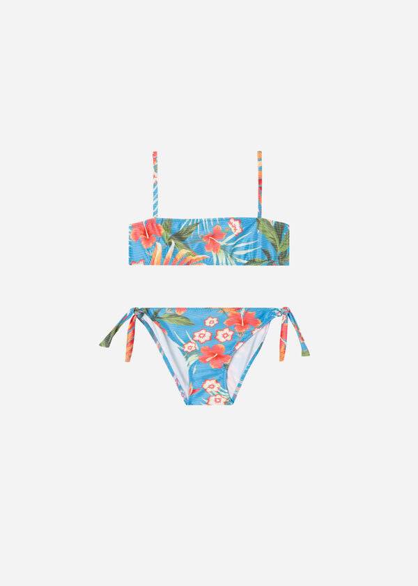 dětské dvoudílné plavky calzedonia maui zelené