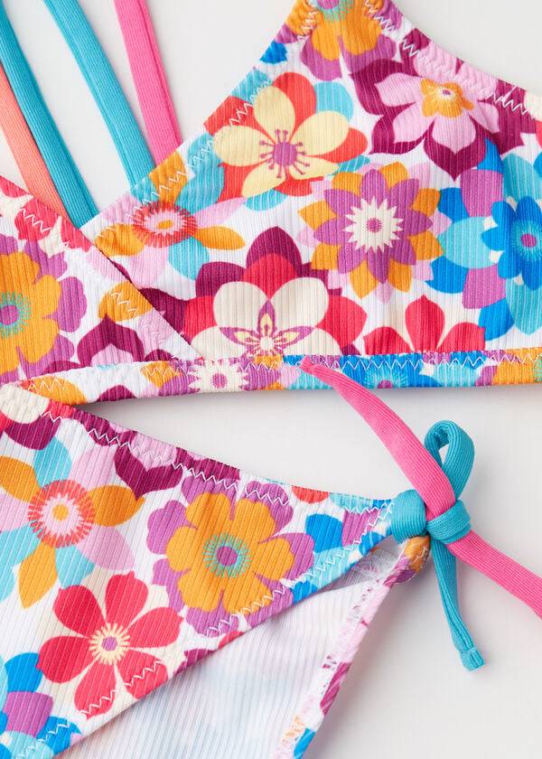 dětské dvoudílné plavky calzedonia triangle maia červené