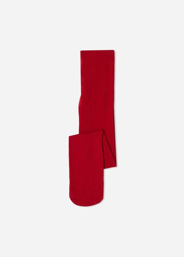 dětské legíny calzedonia eco cotton červené