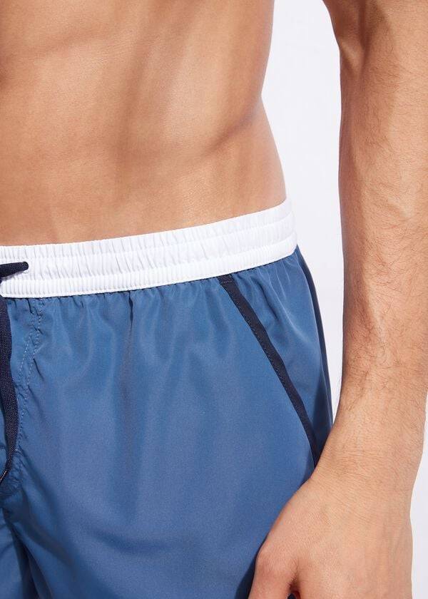 pánské plavky calzedonia venice beach modrébílé