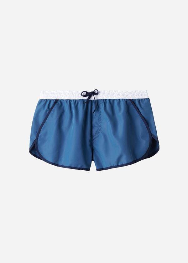 pánské plavky calzedonia venice beach modrébílé