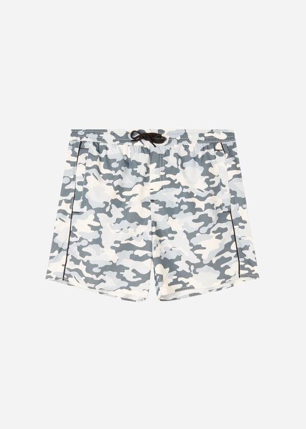Černobílé pánské plavecké šortky calzedonia formentera