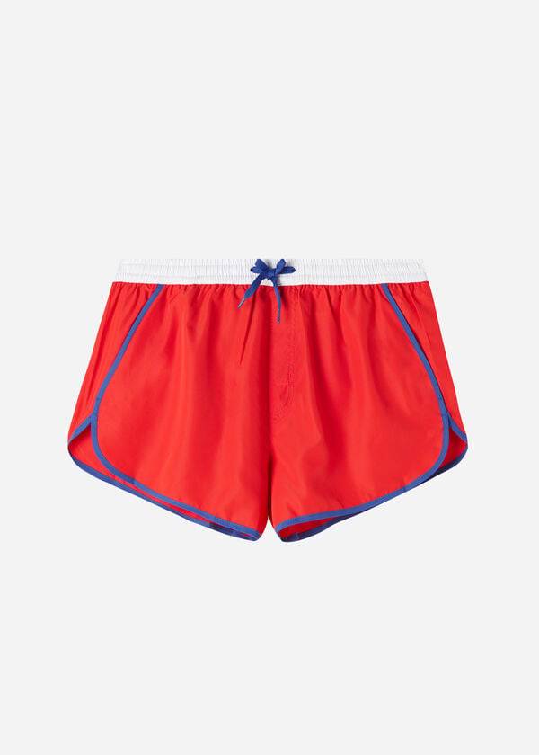 pánské plavecké šortky calzedonia venice beach eco červené