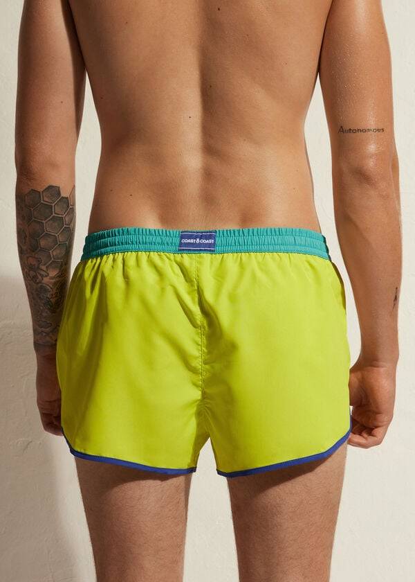 pánské plavecké šortky calzedonia venice beach eco mátově modré