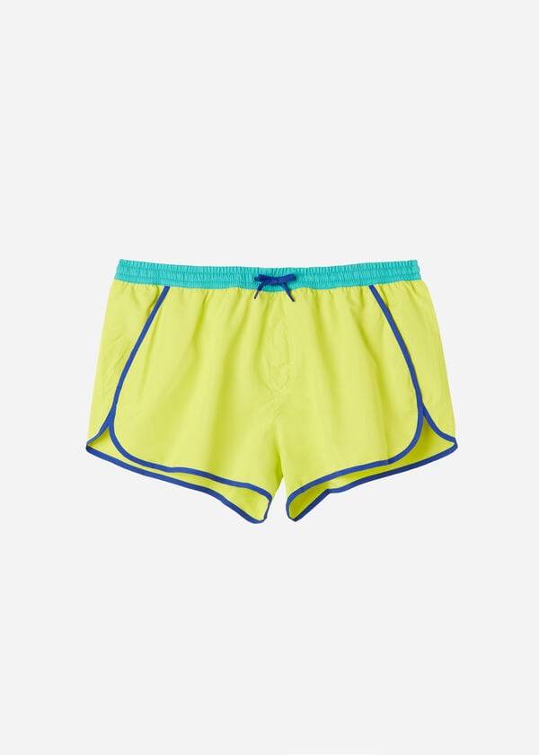 pánské plavecké šortky calzedonia venice beach eco mátově modré