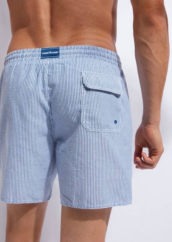 pánské plavecké šortky calzedonia formentera modro-bílé