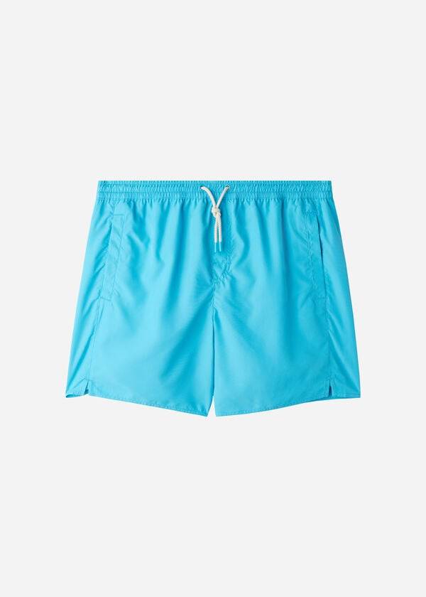 pánské ekologické plavecké šortky calzedonia formentera tyrkysově zelené
