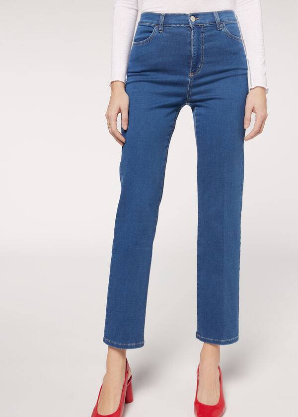 dámské džíny calzedonia eco comfort modré
