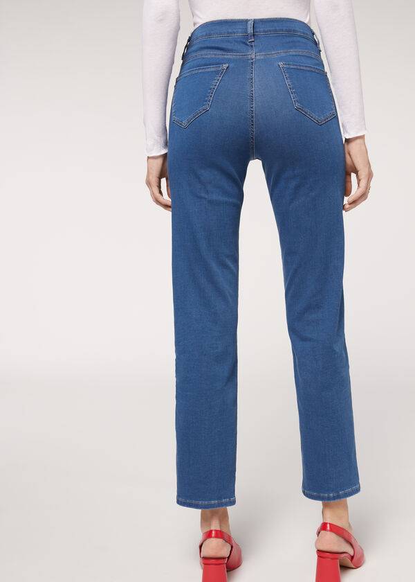 dámské džíny calzedonia eco comfort modré