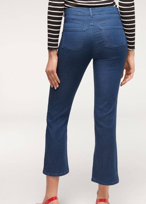 dámské tmavě modré džíny calzedonia eco light belle zkrácené džíny