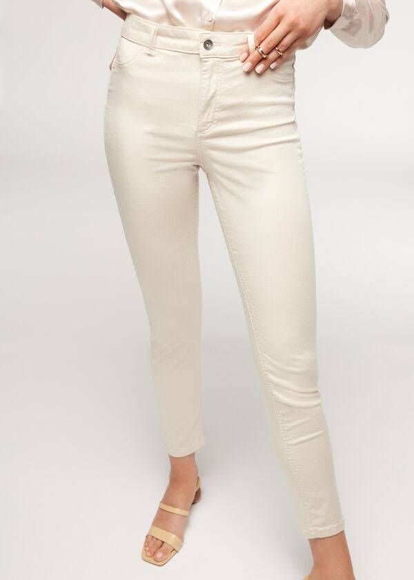 hnědébéžové dámské džíny calzedonia eco light push up denim