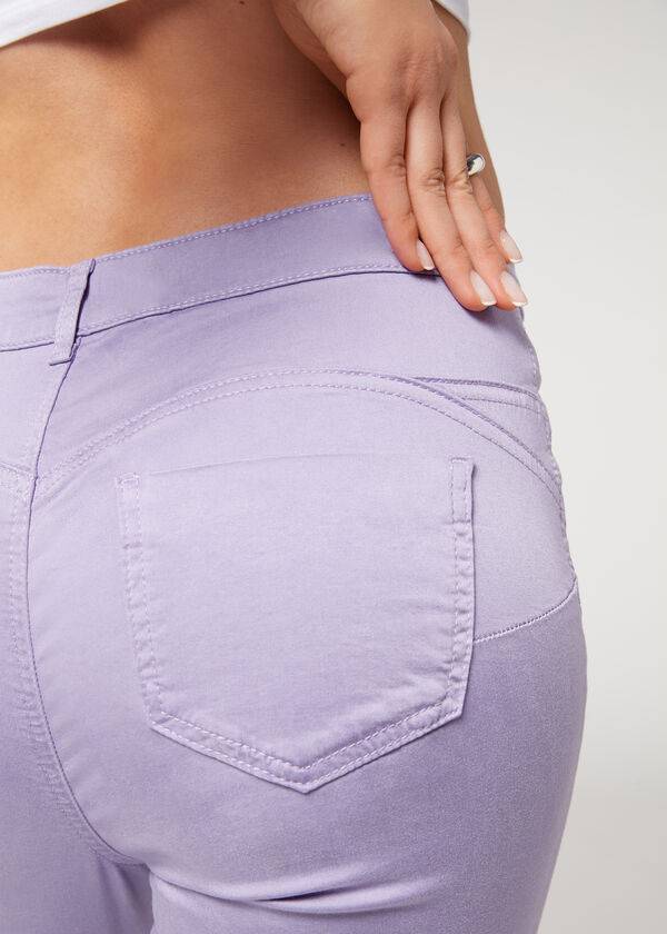 dámské džíny calzedonia eco light push up denim fialové