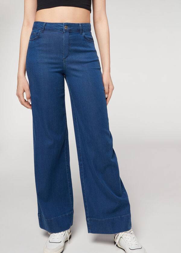 dámské džíny calzedonia eco palazzo navy