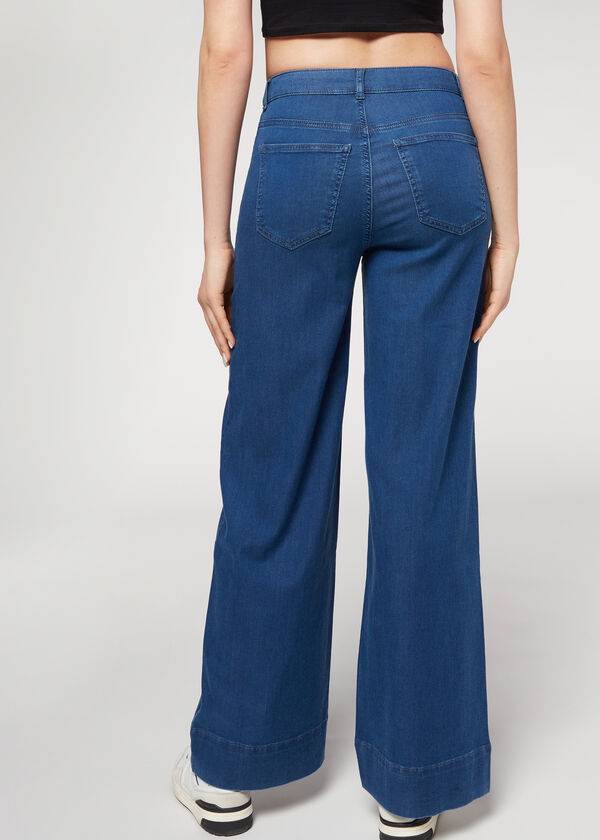 dámské džíny calzedonia eco palazzo navy