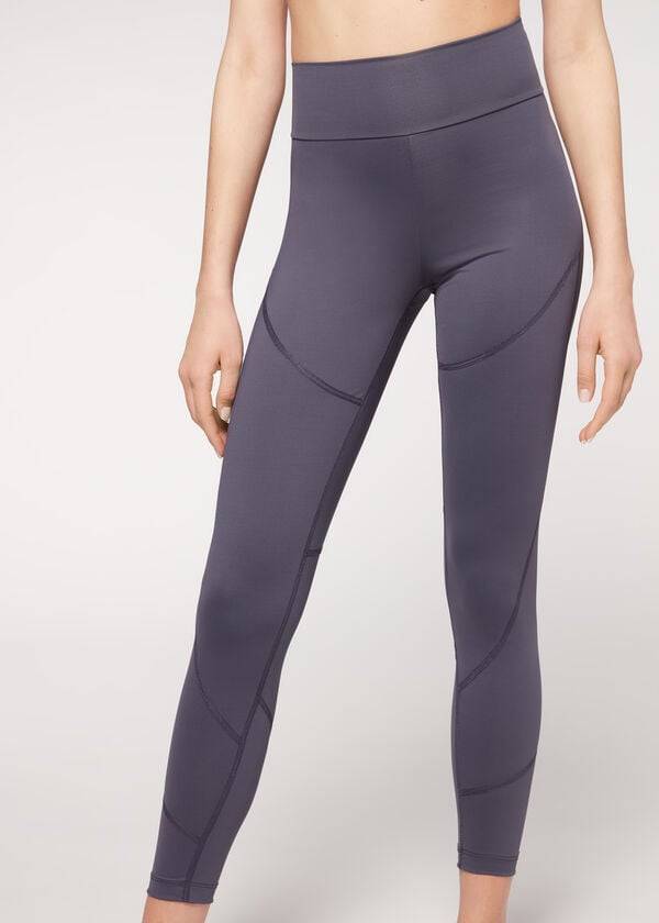 dámské legíny calzedonia performance athletic v tmavě modré barvě