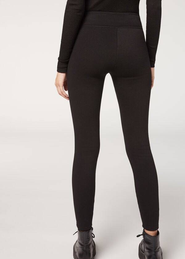 Černé dámské termo legíny calzedonia plush ultra thermal