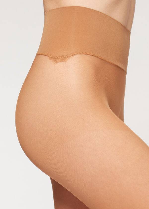 dámské khaki legíny calzedonia 20 denier essential invisible sheer