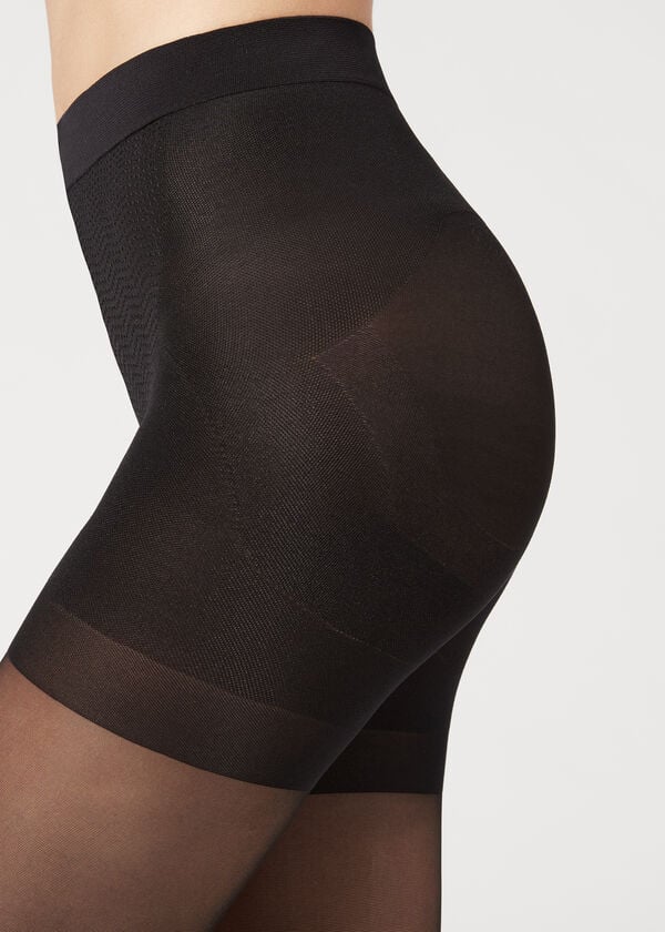 Černé dámské stahující legíny calzedonia 30 denier total shaper