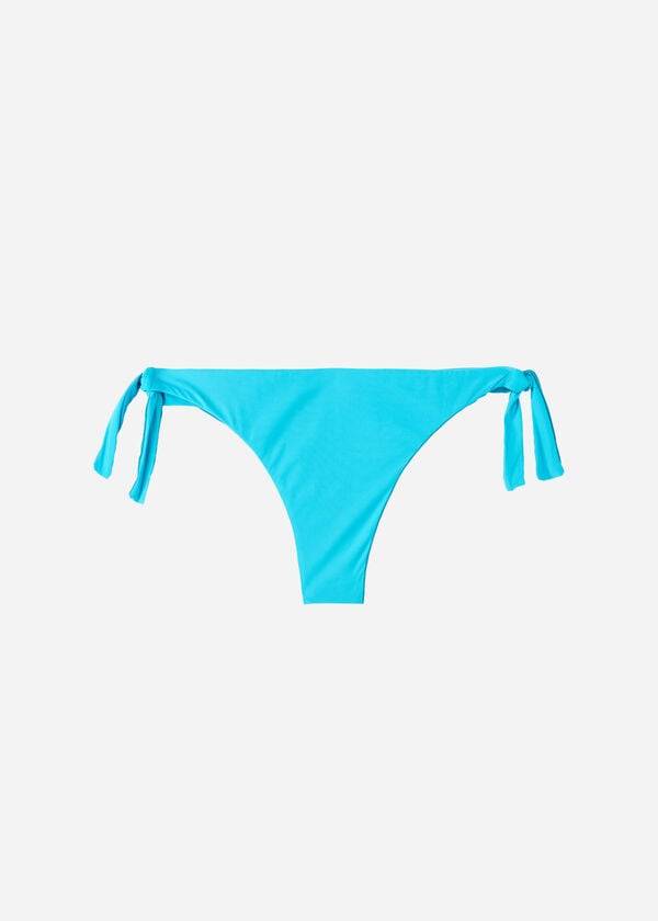 tyrkysové dámské ekologické bikiny calzedonia s mašlí brazilský indonéský vzor