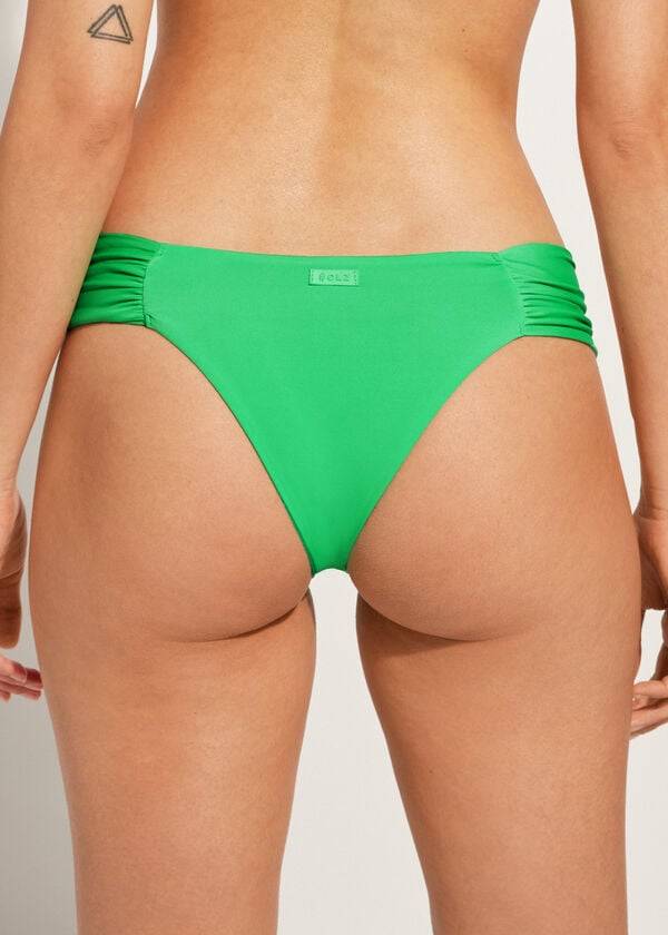 dámské ekologické bikinové kalhotky calzedonia brazilian indonesia zelené barvy