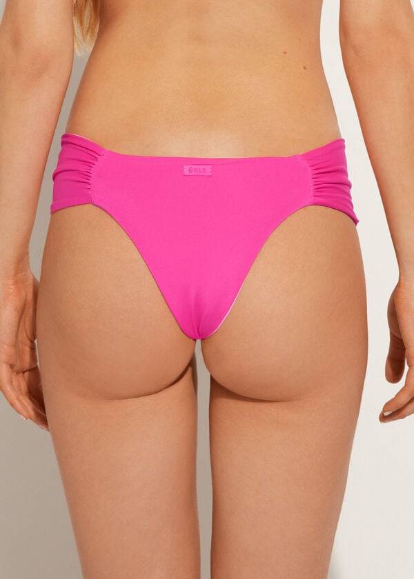 dámské ekologické bikinové kalhotky calzedonia brazilian indonesia v růžové barvě