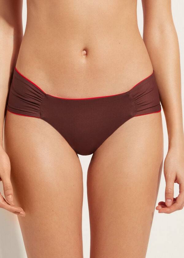 dámské ekologické bikinové kalhotky calzedonia brazilian indonesia červené