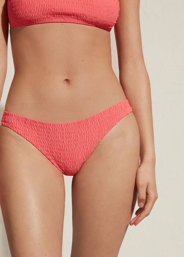 dámské růžové bikinové kalhotky calzedonia brazilian lanzarote