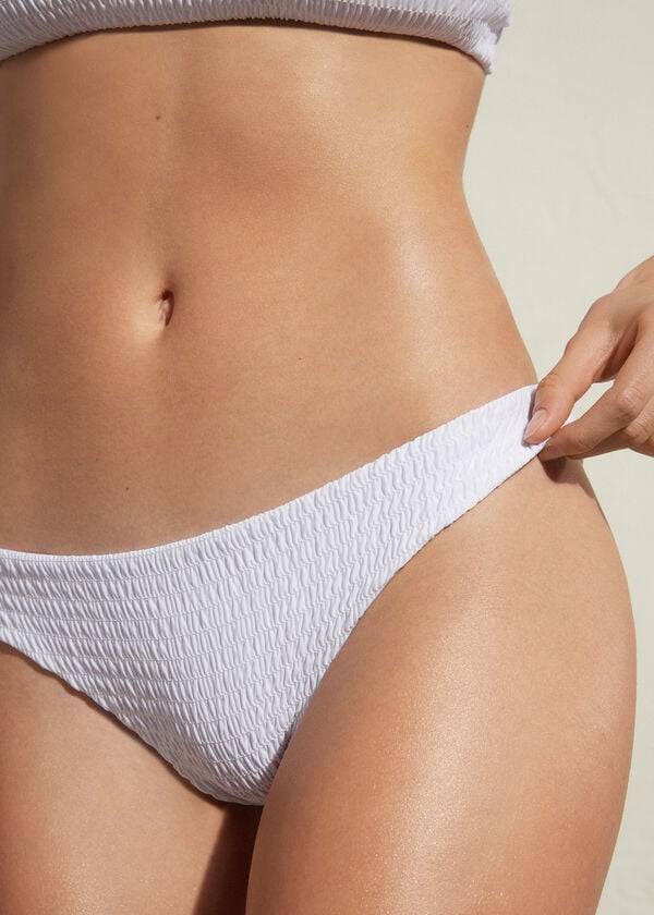 dámské bílé bikinové kalhotky calzedonia brazilian lanzarote