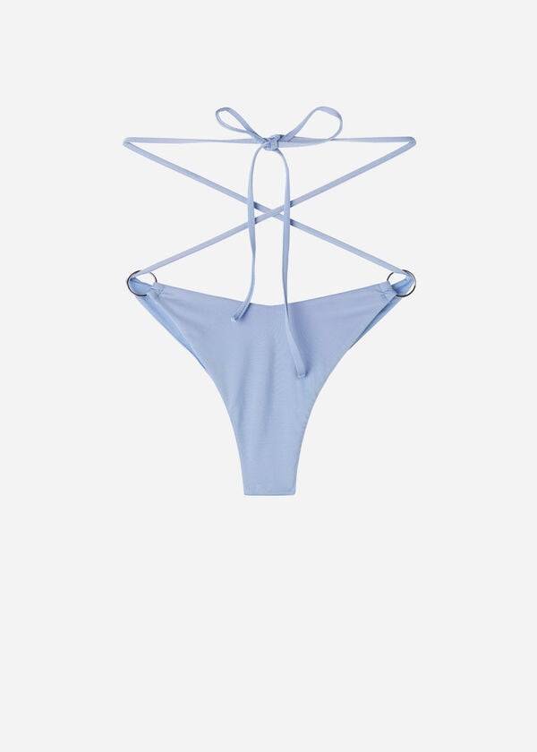 dámské bikinové kalhotky calzedonia brazilian string abu dhabi v modré barvě