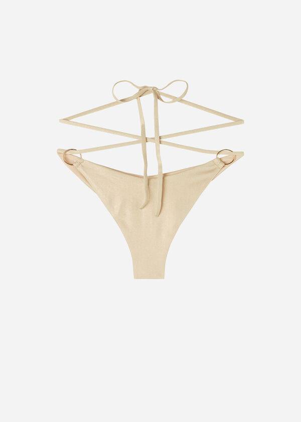 dámské bikinové kalhotky calzedonia brazilian string abu dhabi zlaté barvy