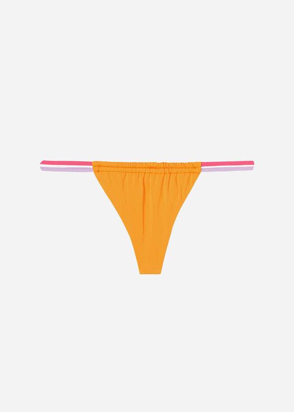 dámské bikinové kalhotky v oranžovém provedení calzedonia brazilian string tokyo eco