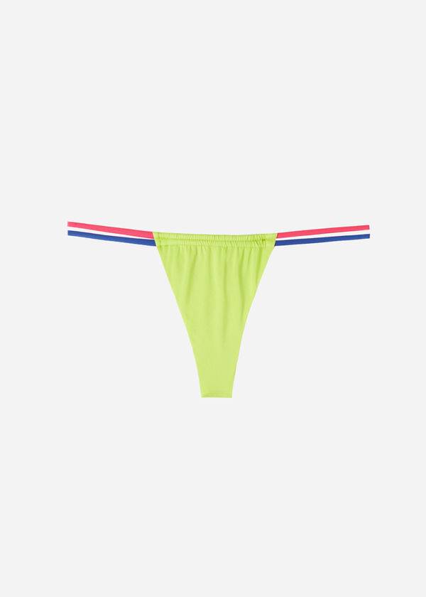 dámské zelené kalhotky calzedonia brazilian string tokyo eco