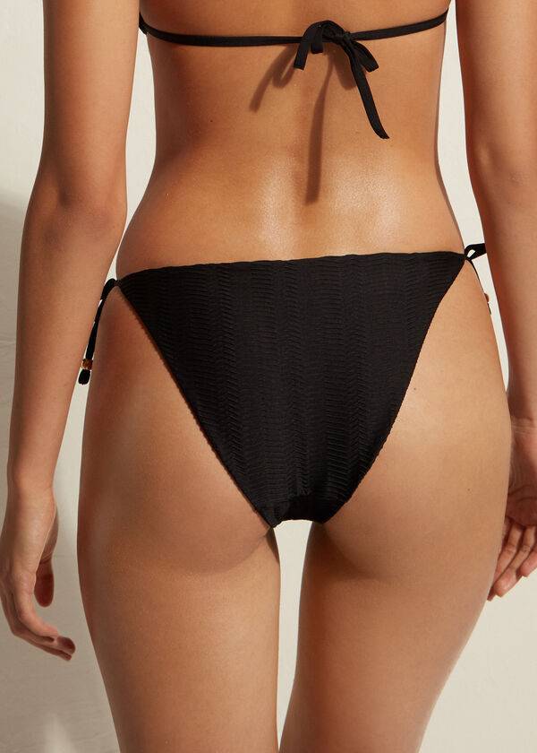 dámské bikinové kalhotky calzedonia chevron string casablanca černé