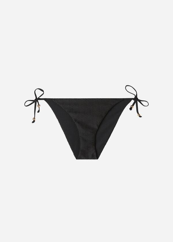 dámské bikinové kalhotky calzedonia chevron string casablanca černé