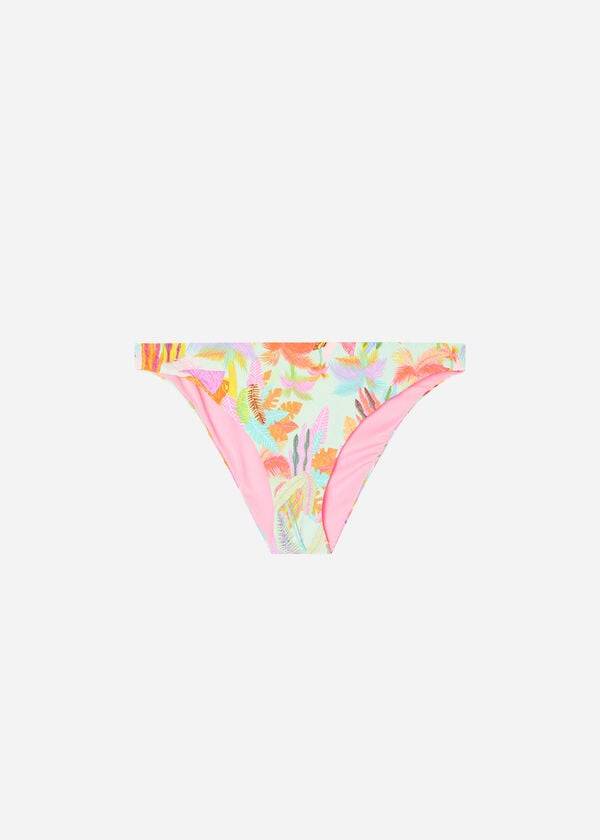 dámské zelené bikinové kalhotky calzedonia foliage tahiti