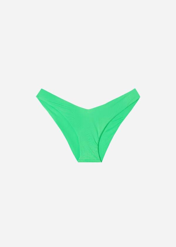 dámské ekologické bikinové kalhotky calzedonia high cut indonesia v mátově modré barvě
