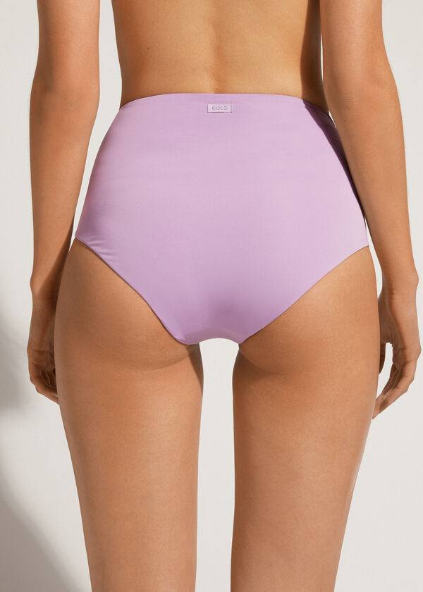 dámské bikiny calzedonia high shaper waist indonesia eco v fialovém provedení