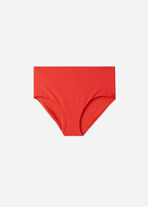 Červené dámské bikinové kalhotky calzedonia high shaper waist indonesia eco
