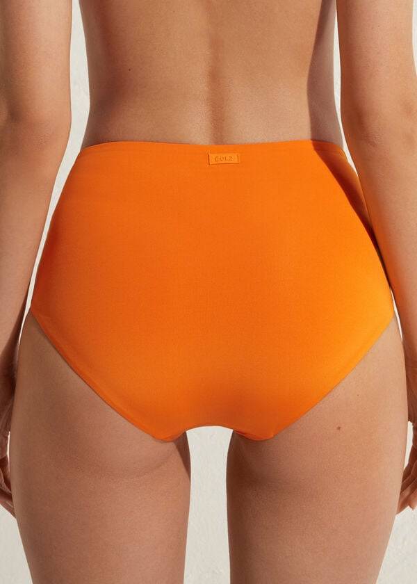 oranžové dámské bikinové kalhotky calzedonia high shaper waist indonesia eco